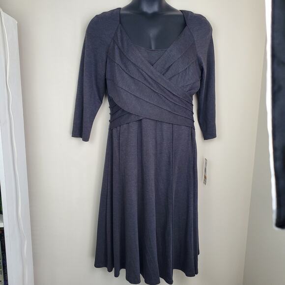 JONES NEW YORK | Cross Front Dress | Navy | Size 14 - Picture 2 of 11